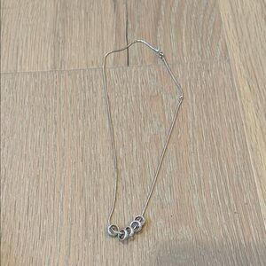 Elegant Silver Necklace with Interlocking Rings *final sale*